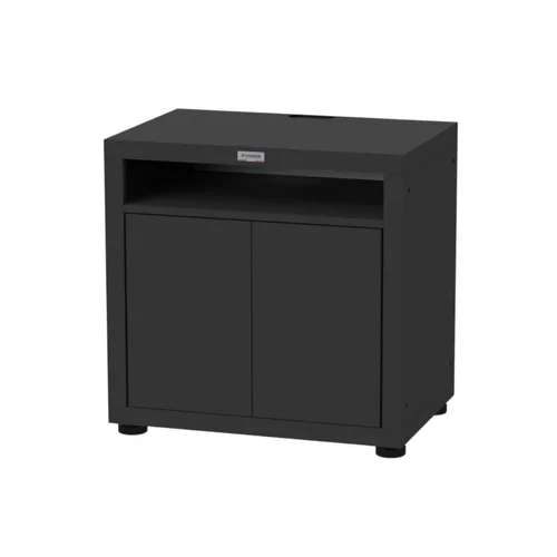 Meuble cuisson avec tablette coloris noir en acier Le Marquier - 80 x 55 cm