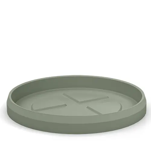 Soucoupe ronde en plastique coloris vert laguna Veca Tyle - Ø 44 cm