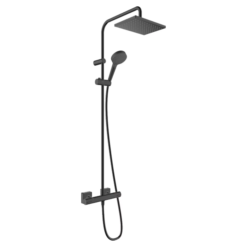 Colonne de douche thermostatique HANSGROHE Vernis Shape 230 noir mat – Réf. PICTOXDVX3748616655