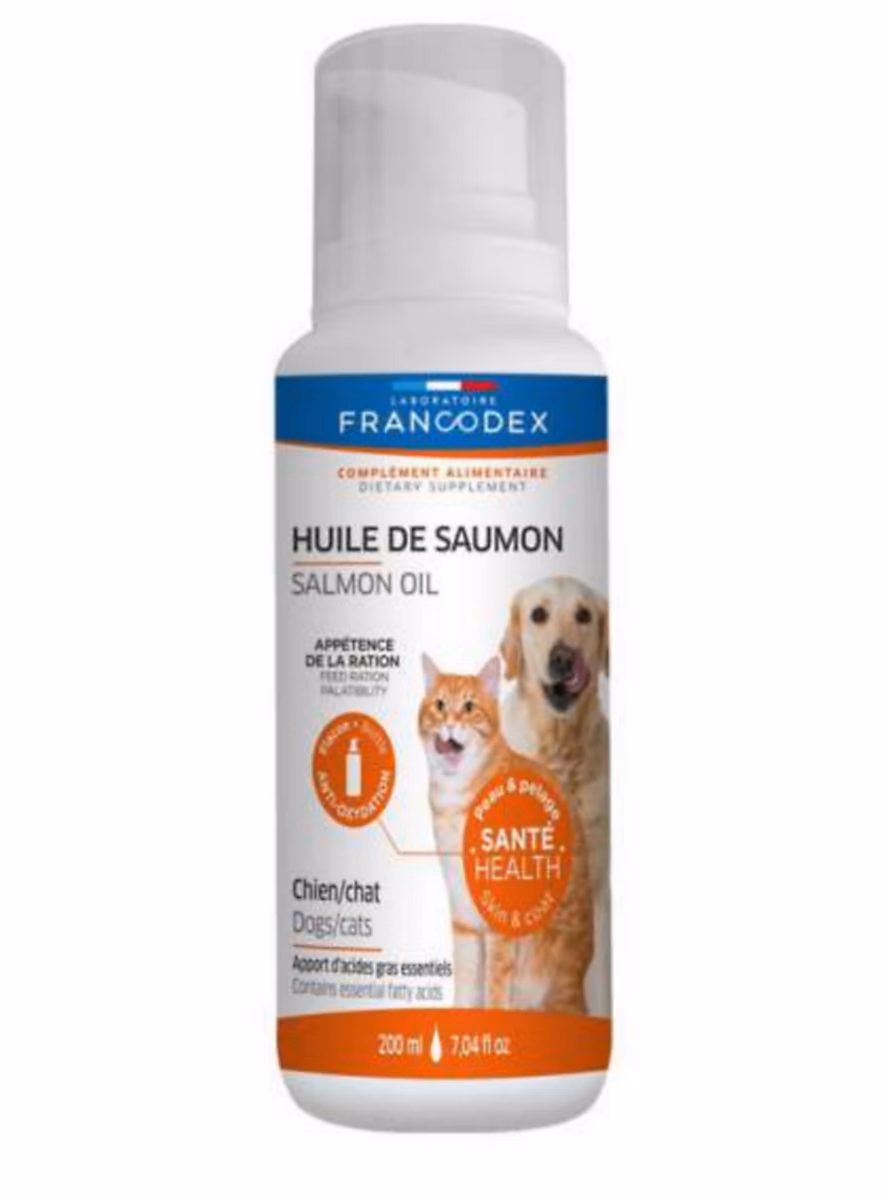Huile de saumon pour chien et chat – 200ml