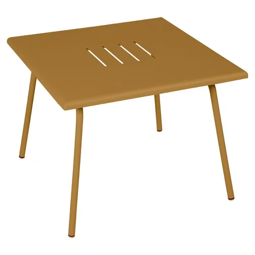 Table basse Monceau carrée coloris marron en acier Fermob - 57 x 57 cm