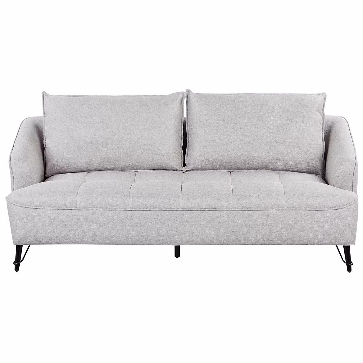 Canapé 3 places HOBRO Tissu Gris clair | Canapé