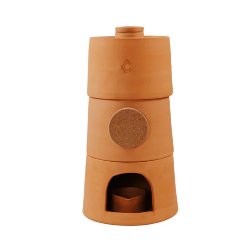 Composteur Flower 1 étage coloris marron en terre cuite terracotta Ceercle - 18 kg