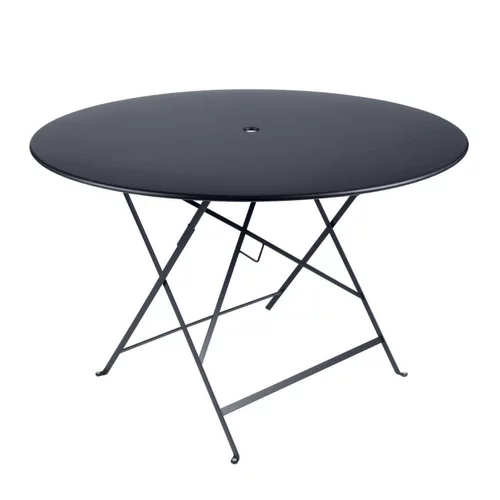Table ronde pliante en acier coloris carbone Bistro Fermob - Ø 117 x 74 cm