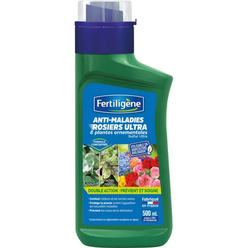 Fongicide sulfultra anti-maladies rosiers ultra Fertiligène - 500 ml
