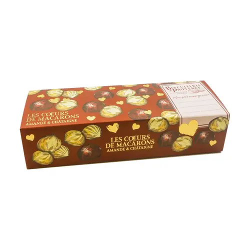 Macarons cœur à l'amande et aux marrons Biscuiterie de Provence - 90 g