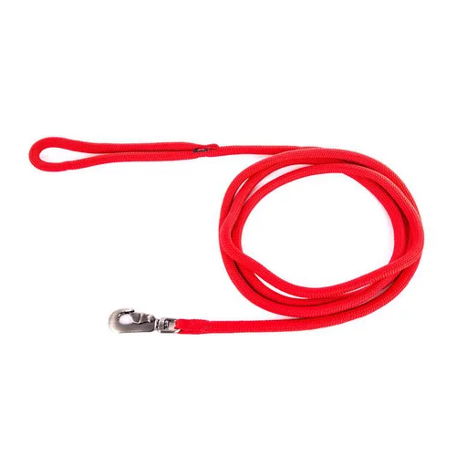 Longe ronde pour chien coloris rouge 1,3 cm x 3 m
