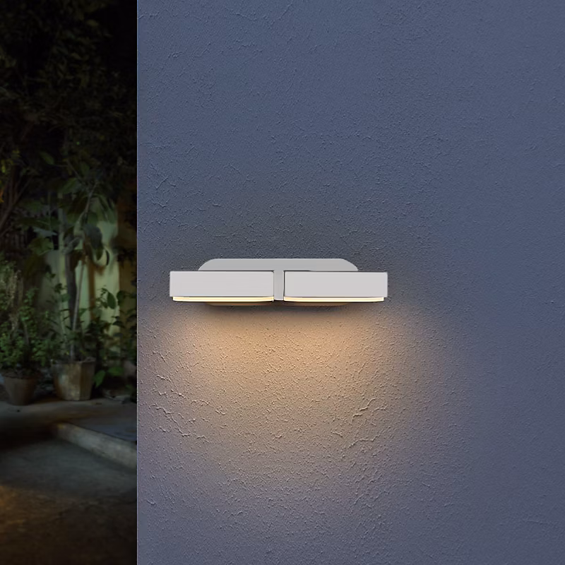 Applique Murale Double Blanche LED 12W IP54 Orientable Ovale – Blanc Neutre 4000K, 5500K, SILAMP