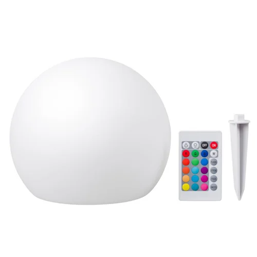 Boule flottante solaire en plastique blanc MultiBright SolarFloat Outside Living Industries - Ø 30 x H 28 cm