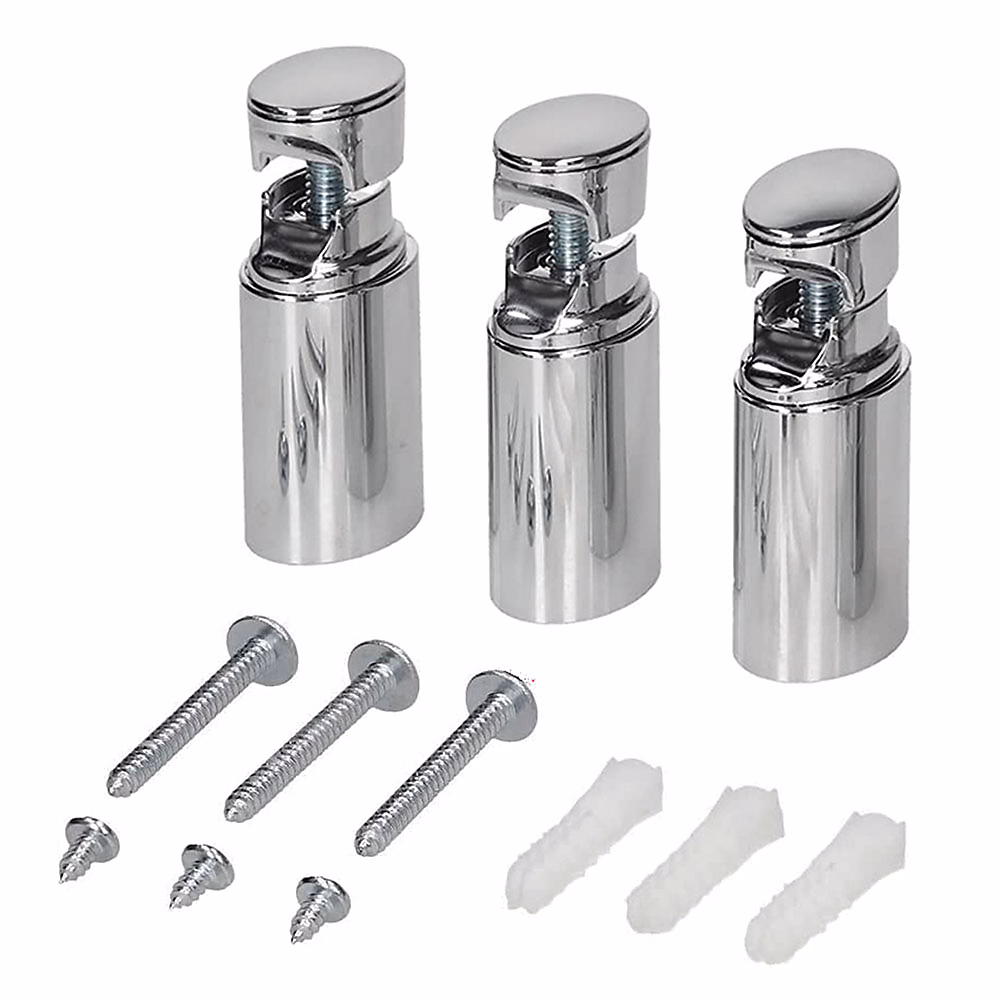 Ensemble de supports de radiateur pour sèche | serviettes – finition chrome brillant – en ABS Kibath