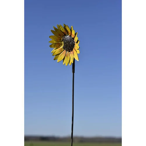 Tournesol peint en métal recyclé jaune Chouette & Co petit modèle