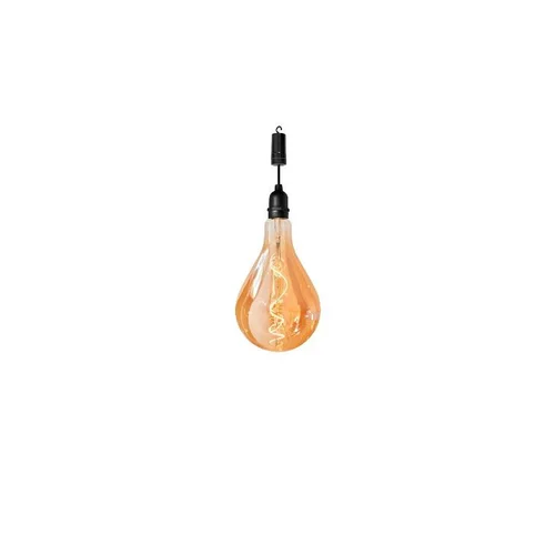 Suspension en verre forme ampoule Raindrop LED à pile Ø 16 x H 28,5 cm