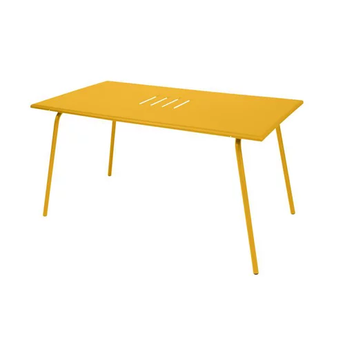 Table coloris jaune en acier Monceau Fermob- 146 x 80 x 74 cm