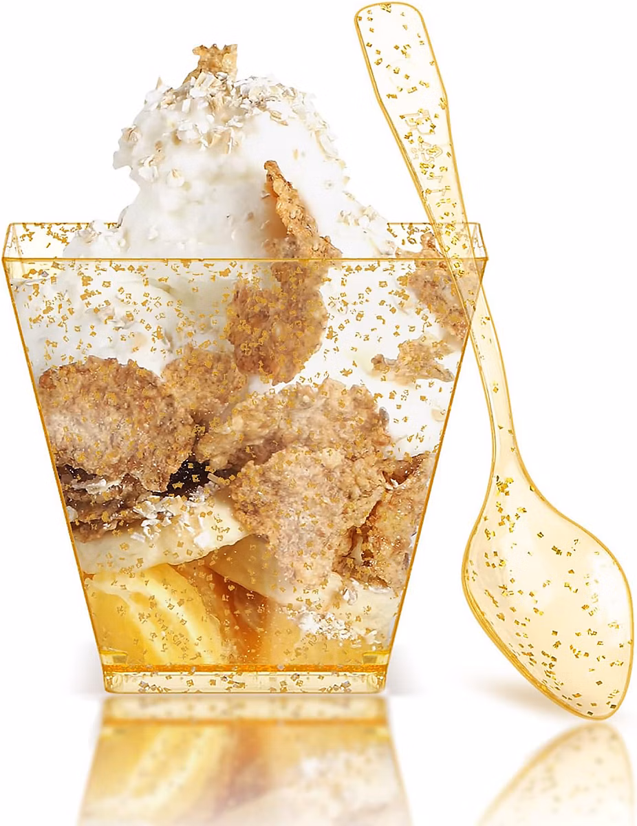 Coffret 100 Mini Verrines Carrées 60 ml avec Cuillères – Réf. OAJMCZSGY9994499886