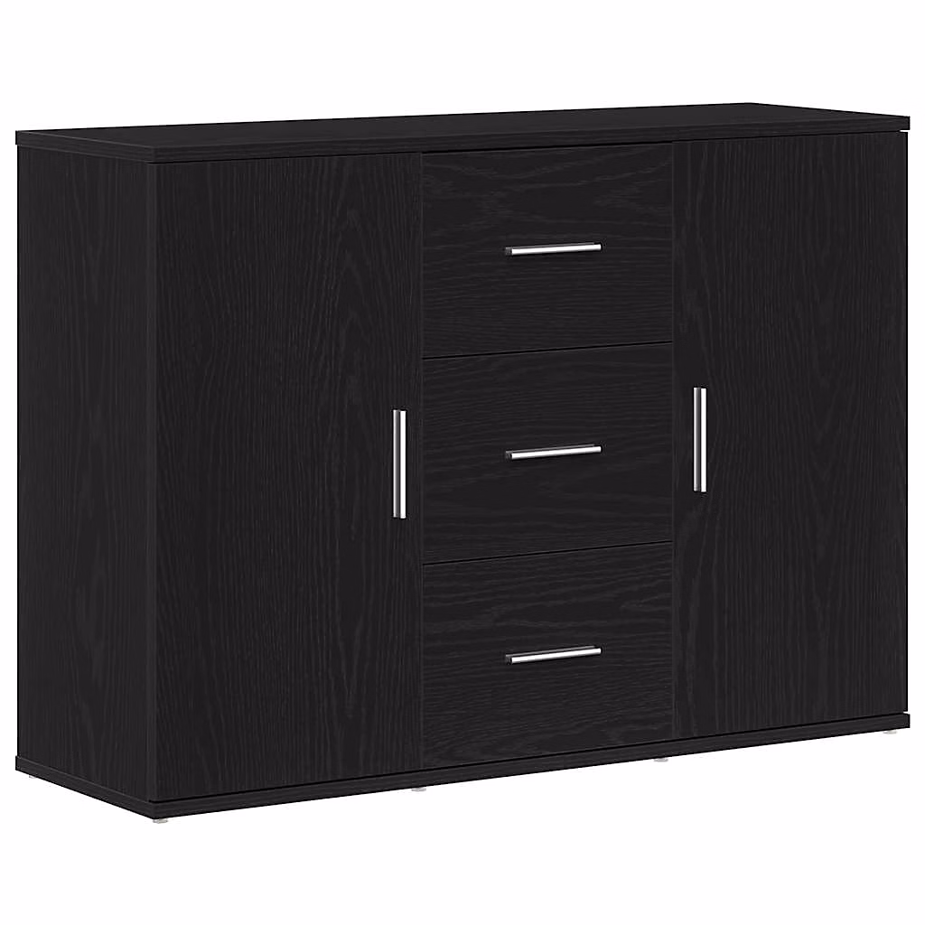 Buffet chêne noir 91x29 – 5 × 65 cm bois d'ingénierie vidaXL