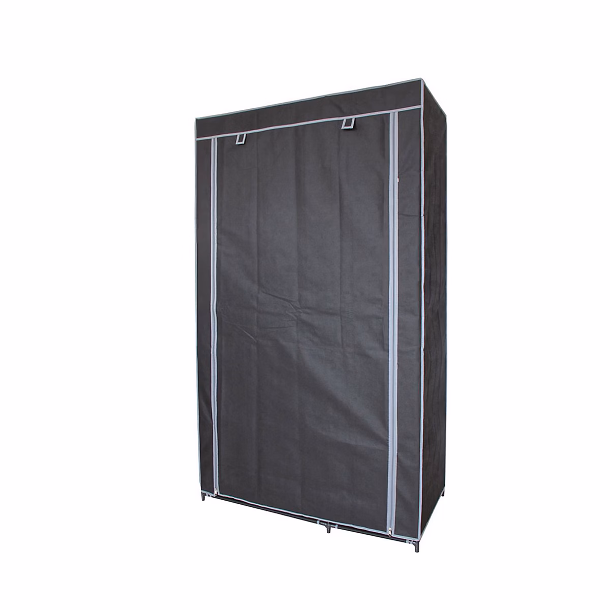 Armoire penderie 6 étagères avec housse en tissu Noir – L. 100 x l. 50 x H. 170 cm