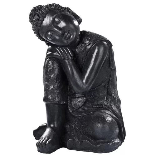 Bouddha penseur coloris noir en cire - 33 x 33 x 58 cm