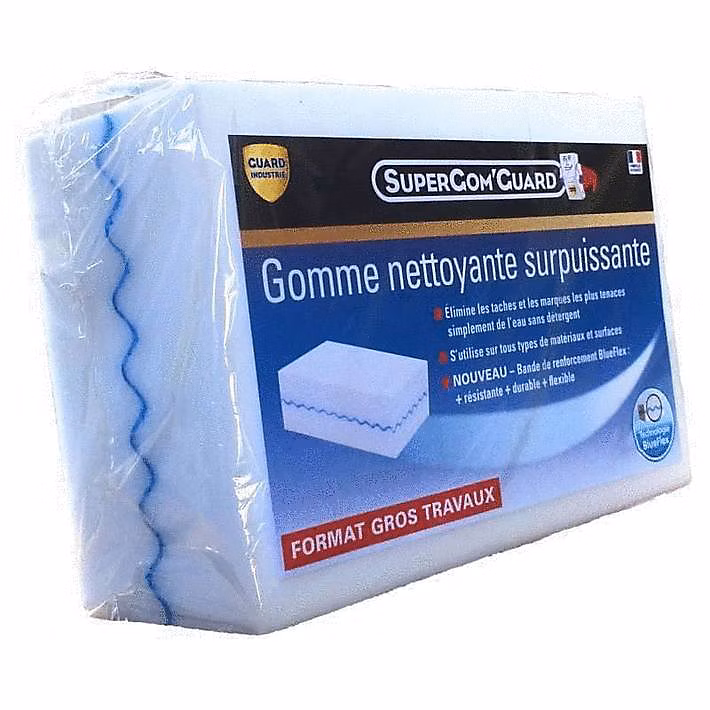 Eponge gomme magique Efface Tout Sans Détergent – Efface Trace Noires, Parquet, Mur Peint, Fenêtre, Carrelage-Métal, Bois, PVC