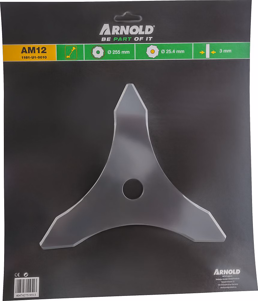Arnold Lame de débroussailleuse 25 – 5 cm, alésage 25,4 mm