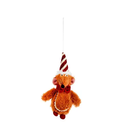 Rat en polyester/coton façon pain d’épice marron à suspendre Razza - 22 cm