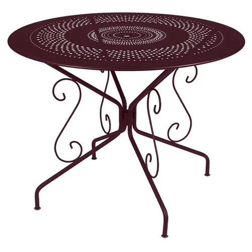 Table coloris rouge en acier Montmartre Fermob - 74 cm