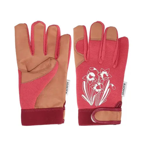 Gant Spring coloris rouge en maille polyester et cuir Blackfox - taille 7