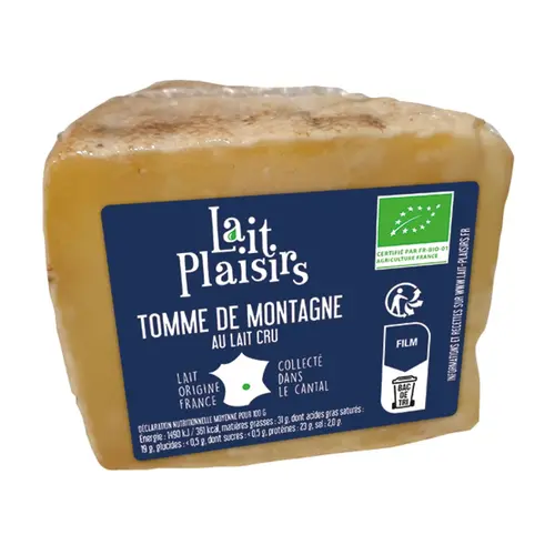 Tomme de montagne au lait cru bio Laits Plaisirs