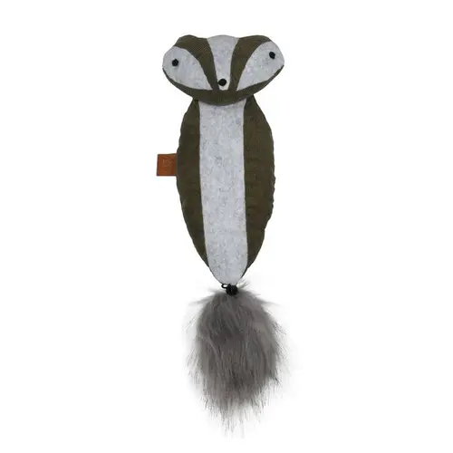Jouet pour chat de grande taille coloris vert raton laveur cuddle D&D Home - 40 x 11 x 10 cm