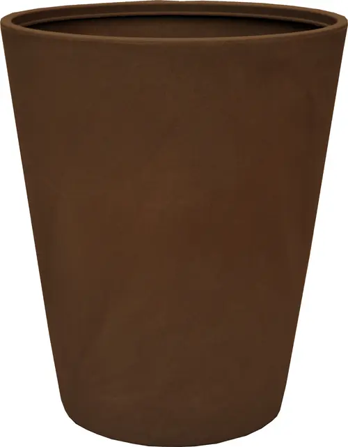 Pot conique en polyéthylène coloris corten Chapelu Architect - Ø 50 x H 60 cm