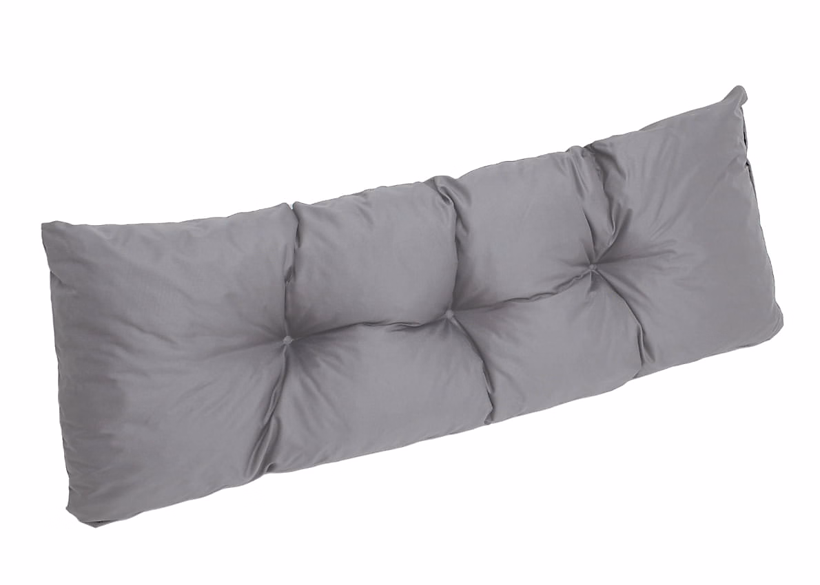 Coussin de palette 120 × 40cm coussin d'assise coussin de jardin confortable coussin de jardin Coussin de palette Gris