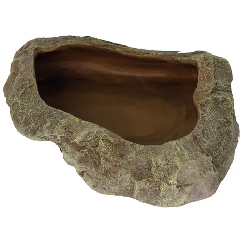 Bassin ou gamelle pour terrarium coloris gris Reptile Planet Repti Dish Corner - Taille XXL 24 x 22 x 10 cm