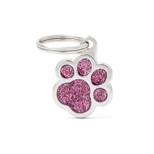 Médaille shine petite patte rose