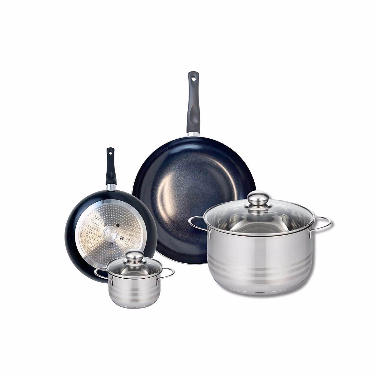 Ensemble de 2 Poêles de cuisson 20 et 28 cm et 2 faitouts 12 et 24 cm Elo Prima Brillant – Réf. PAXCPEGVF2800354064