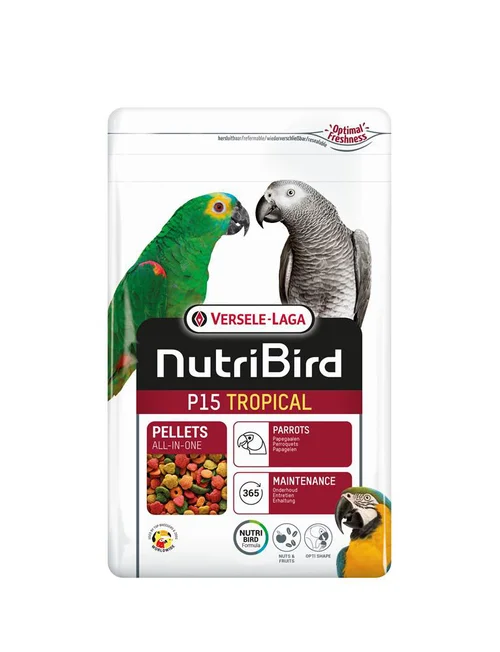 Nourriture pour perroquet en granulés extrudés Versele Laga Nutribird P15 Tropical - 1 kg