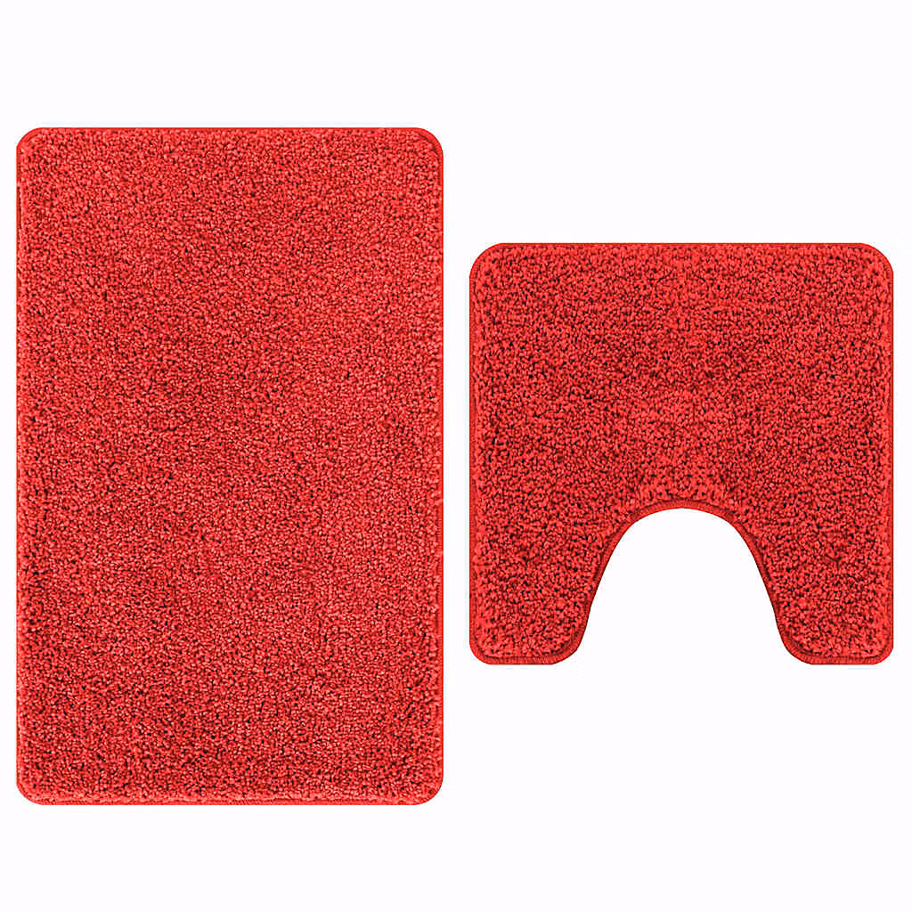 Ensemble de tapis de bain antidérapants 2 pc Rouge 50 × 50 cm vidaXL