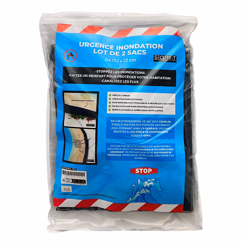 Boudin anti inondation 152 × 22cm pièces – lot de 2