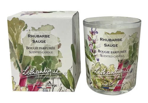 Bougie Lothantique Jardin d'aquarelles Rhubarbe Sauge – 160 g