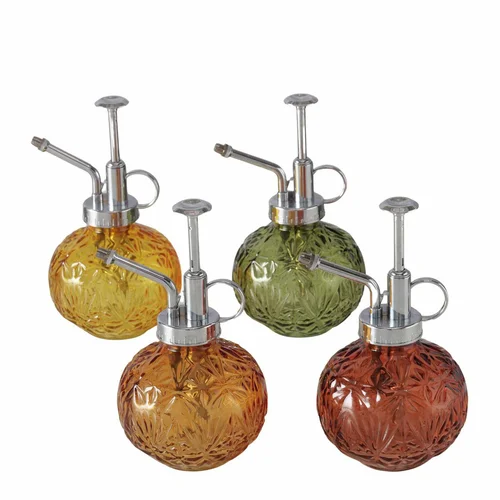 Vaporisateur à plantes en verre laqué multicolore Fresh - Ø 9 x H 16 cm