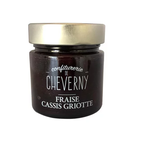 Confiture extra fraise cassis griotte bio Cheverny confitures - 280 g