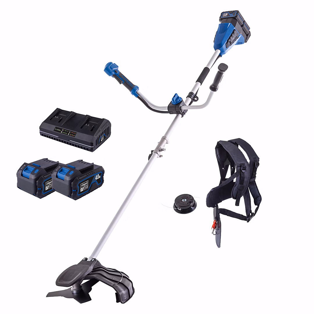 Débroussailleuse BC-BCH380 40-X Set L2 Scheppach 20V – brushless, largeur coupe fil/lame 380 255 mm, 2 batteries 4Ah chargeur