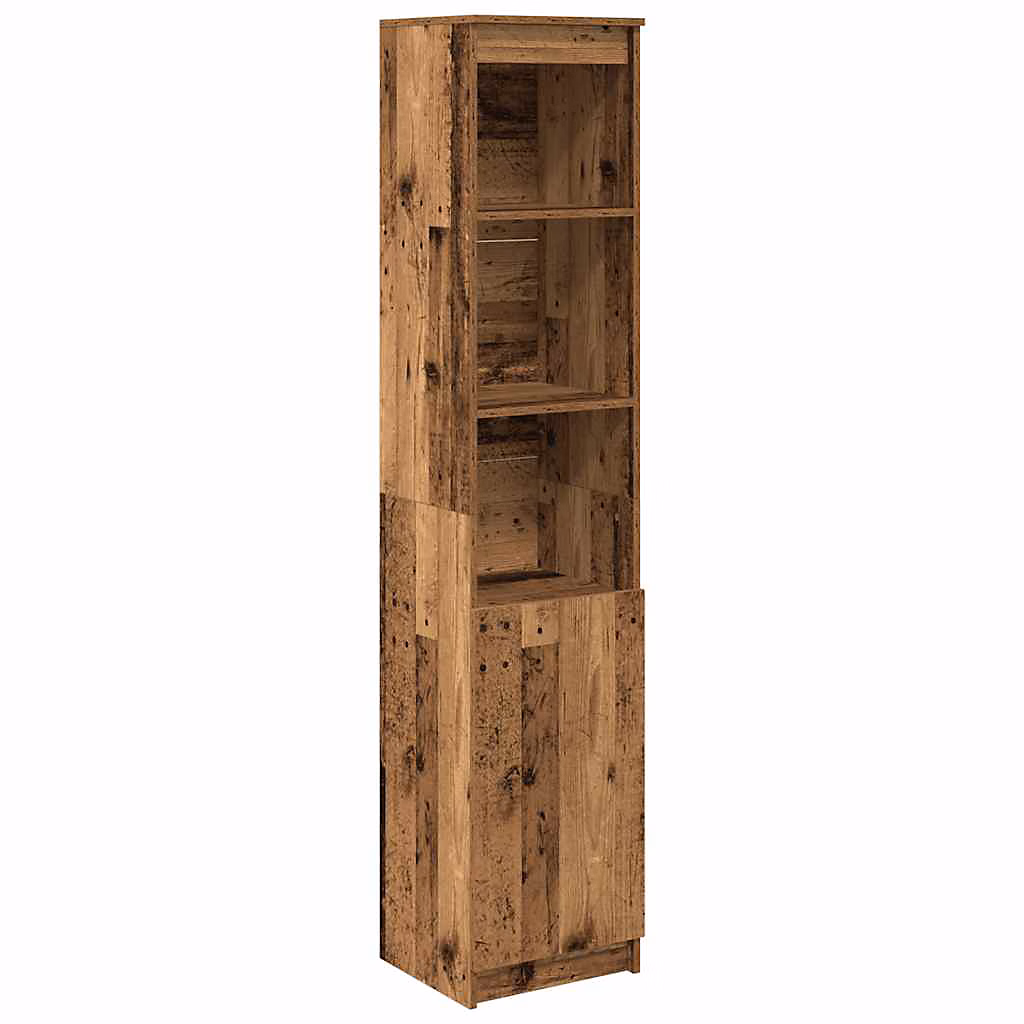 Buffet haut 37 – 5 × 35 × 180 cm vieux bois d'ingénierie vidaXL