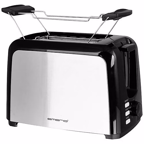 Grille | pain EMERIO TO – 123924 noir – 750 W – 7 niveaux de brunissage – grille viennoiseries
