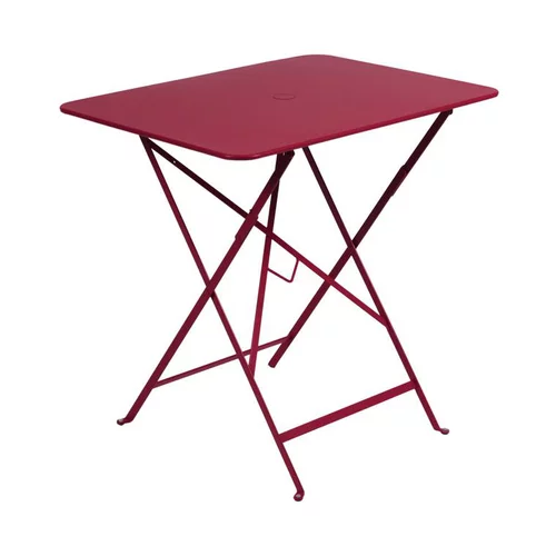 Table pliante rectangulaire en acier couleur piment Bistro Fermob - 77 x 57 x 75 cm