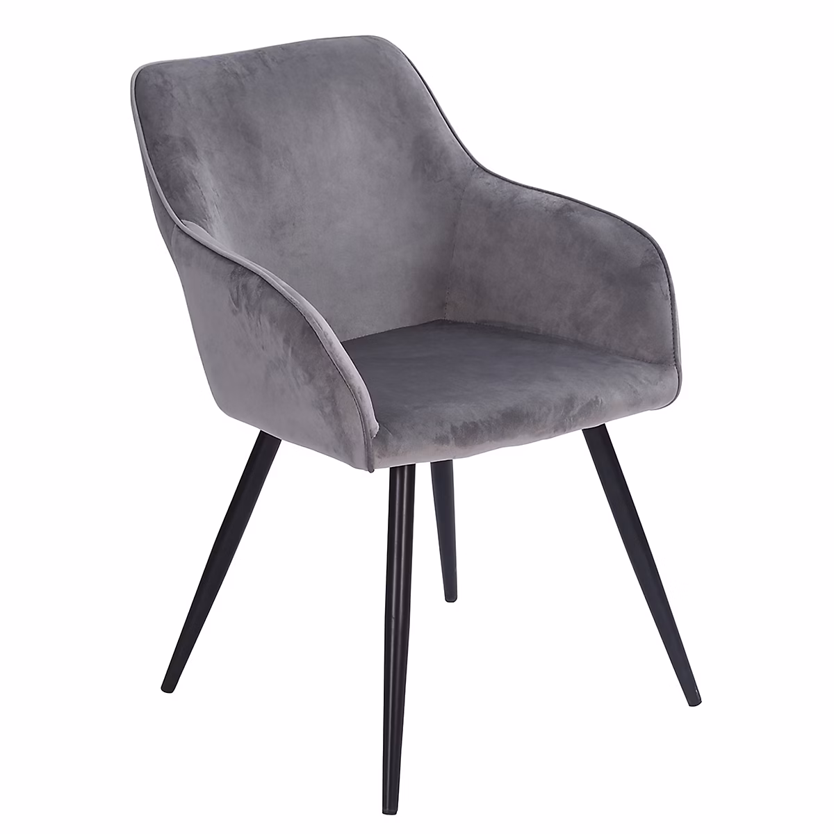 Chaise vintage GISELE velours gris – HAPPY GARDEN
