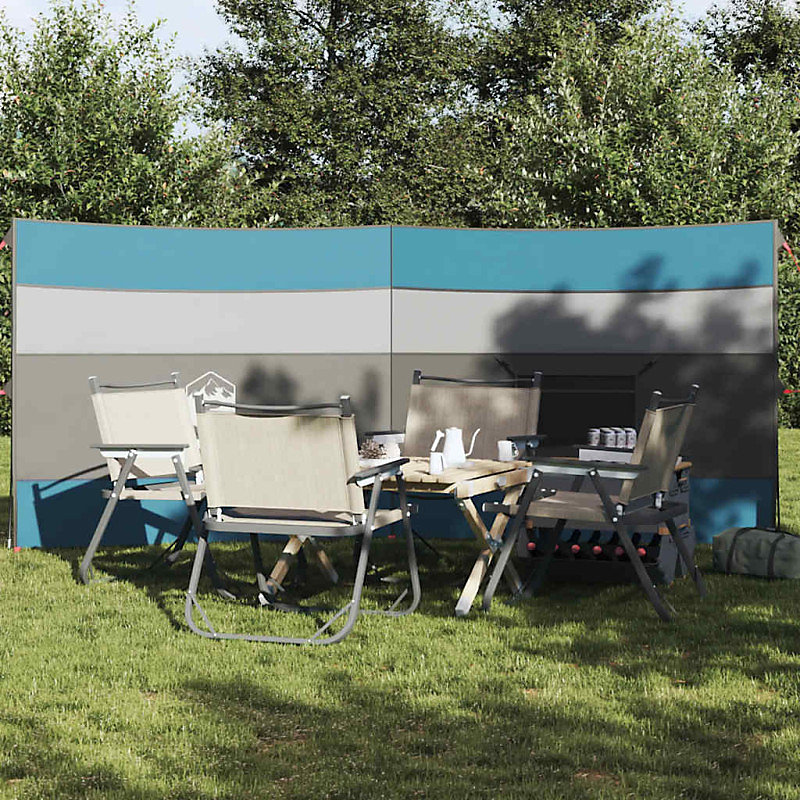 Brise vent de camping bleu 340 × 130 cm imperméable