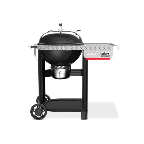 Barbecue charbon Performer Premium coloris noir en acier émaillé Weber - Ø 57 x 110,5 x 76,2 cm