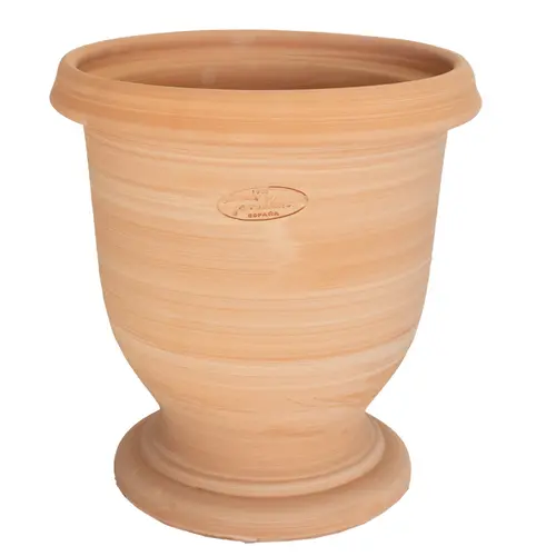 Pot haut Copa coloris beige en terre cuite - Ø 26 x 29 cm