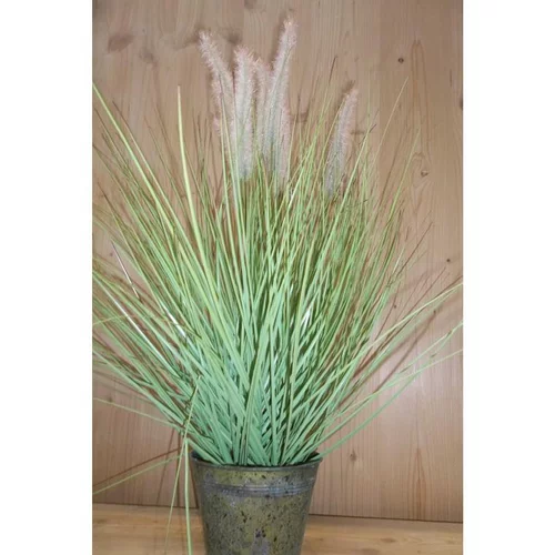 Graminée artificielle en pot métal Ø 23,5 x H 145 cm