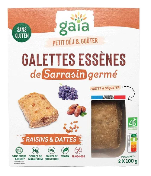 Galettes essènes au sarrasin bio Gaia - 2 x 100 g