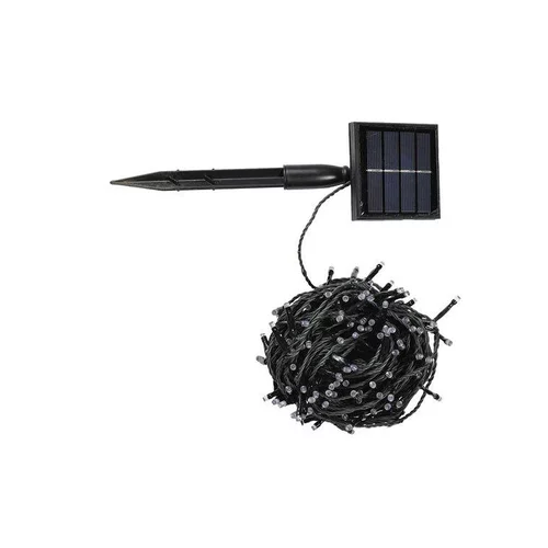 Guirlande lumineuse LED solaire à lumière animée blanc pur - 40 m
